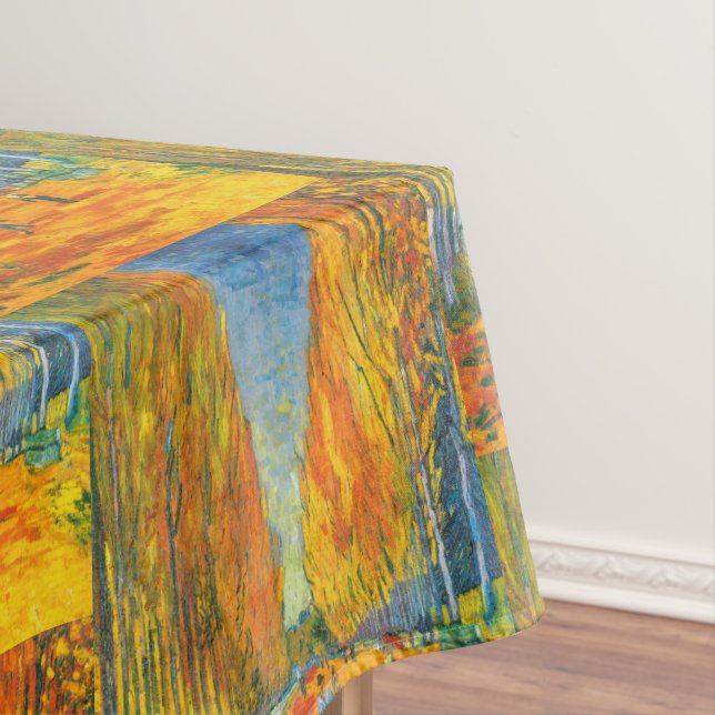Silent Avenue,Les Alyscamps by Vincent van Gogh Tablecloth (In Situ)