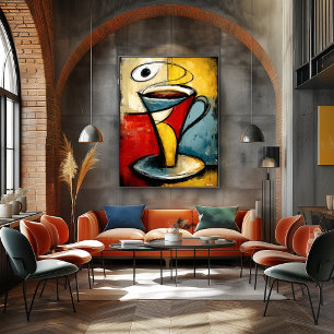 Silent Brew — Contemporary Abstract Expressionism Poster