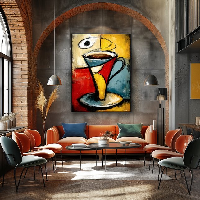 Silent Brew — Contemporary Abstract Expressionism Poster (Creator Uploaded)