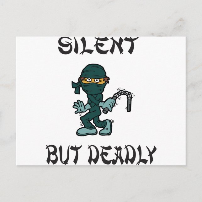 silent but deadly Ninja Fart Postcard (Front)