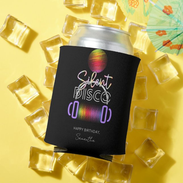 Silent Disco Neon Headphones Adult Birthday Party Can Cooler (In Situ Summer)
