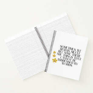 Silent Emotions – Deep Quote on Unspoken Feelings  Notebook