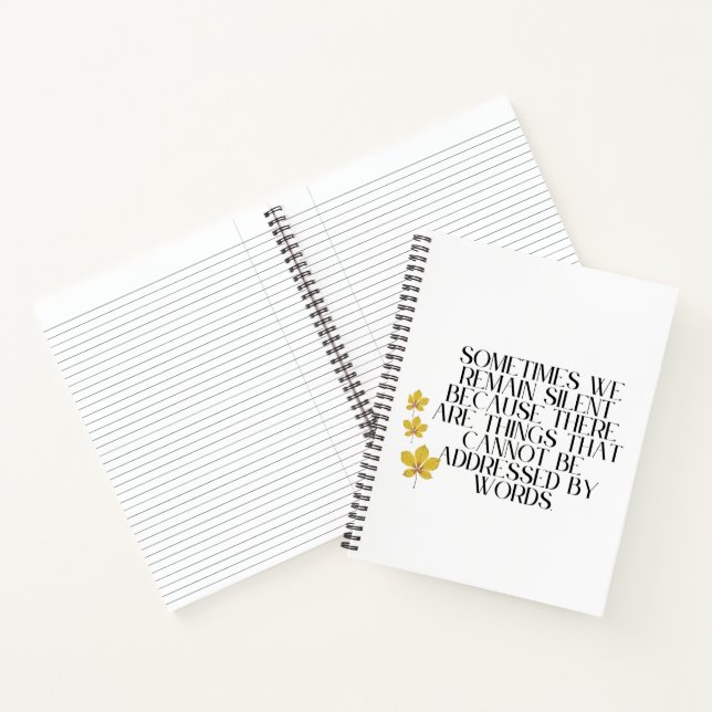 Silent Emotions – Deep Quote on Unspoken Feelings  Notebook (Inside)