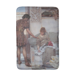 Silent Greeting (by Lawrence Alma-Tadema) Bath Mat