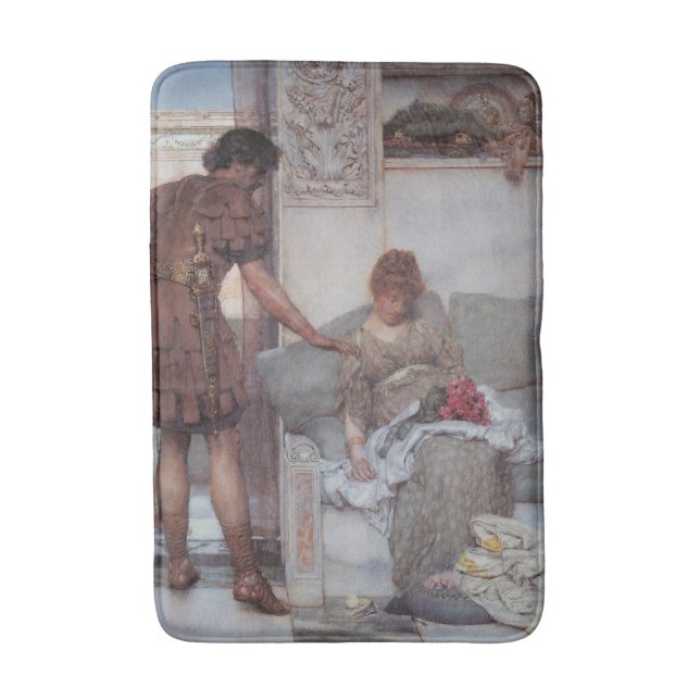 Silent Greeting (by Lawrence Alma-Tadema) Bath Mat (Front Vertical)