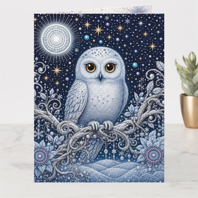 Silent Greetings from Winter's Night Card (Small Plant)
