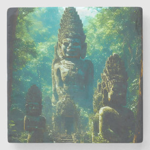 Silent Guardians of Siam Stone Coaster