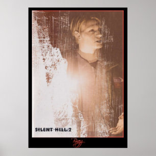 Silent Hill 2 - James Sunderland Desert  Red Neo Poster