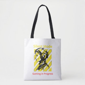 Silent Mode – Gaming in Progress | Gamer Room Warn Tote Bag