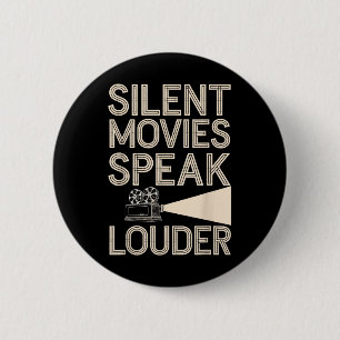 Silent Movie Fan Vintage Cinema Clic Film Lover 2 Inch Round Button
