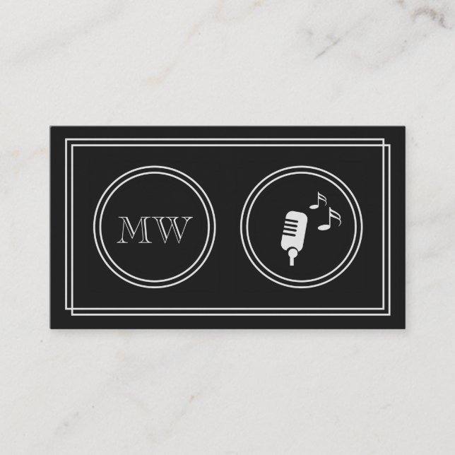 "Silent Movie" Professional Singer Business Cards (Front)