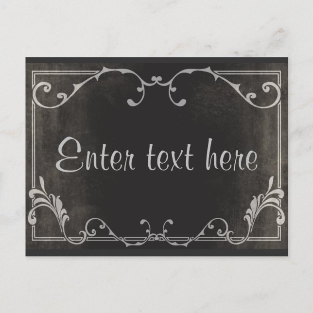 Silent Movie script card postcard (Front)