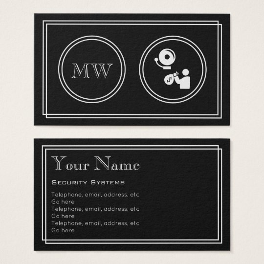 "Silent Movie" Security Systems Business Cards