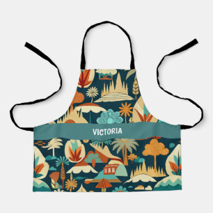 Silent Nature Retro Custom Pattern Apron