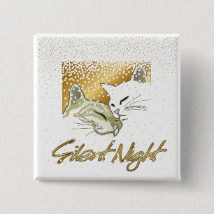 Silent Night 2 Inch Square Button