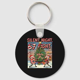 Silent Night 67 Fight Christmas Cartoon Tee  Keychain