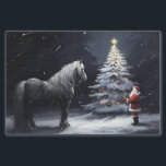 Silent Night - Beautiful Horse and Santa Christmas Tissue Paper<br><div class="desc">Silent Night - Beautiful Horse and Santa Christmas Tissue Paper</div>