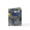 Silent Night Blue Gold Festive Holiday Watercolor