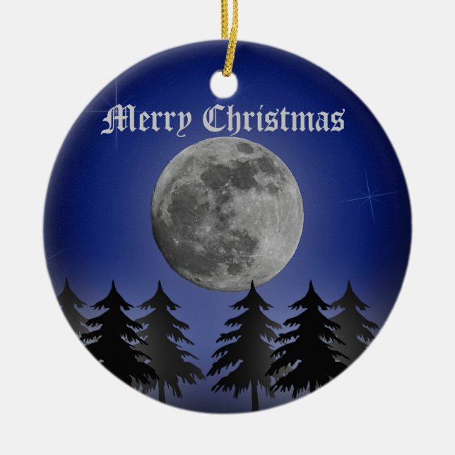 SILENT NIGHT CERAMIC ORNAMENT (Front)