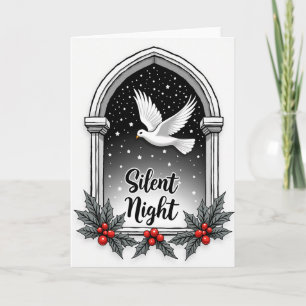 Silent Night Christmas Dove Card