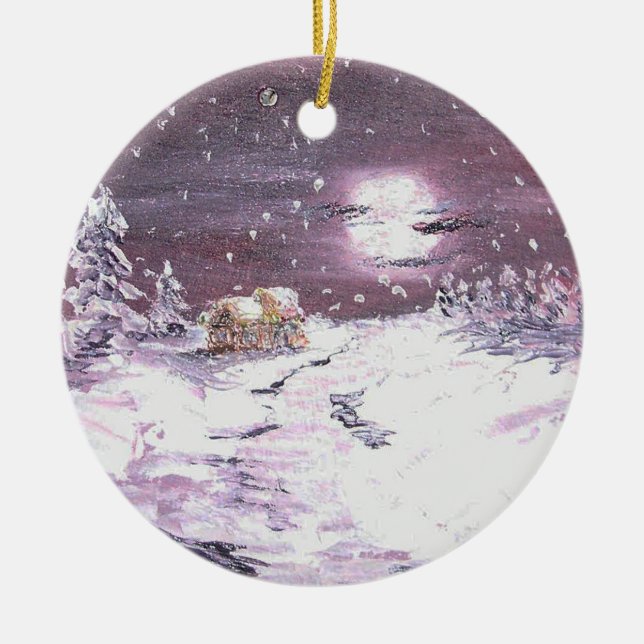 Silent night Christmas ornament (Front)