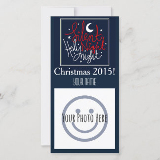 Silent Night Christmas Photo Card