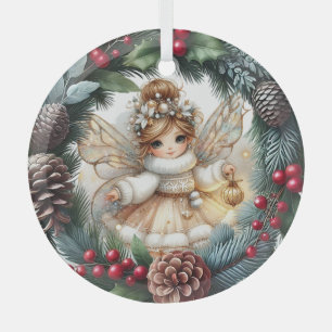 Silent Night, Enchanted Flight Glass Ornament