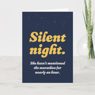 Silent Night Funny Christmas Card for Her