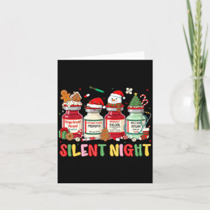 Silent Night Funny Nurse Christmas Design Long Sle Card