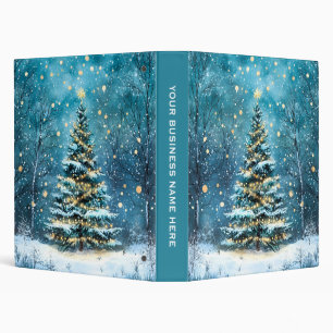 Silent Night Glow Bright Christmas Forest Tree Binder