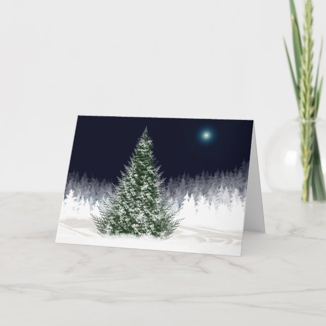 Silent Night Holiday Card Christmas Xmas (Front)