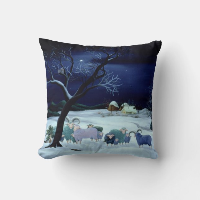 Silent Night Holy Night 1995 Throw Pillow (Front)