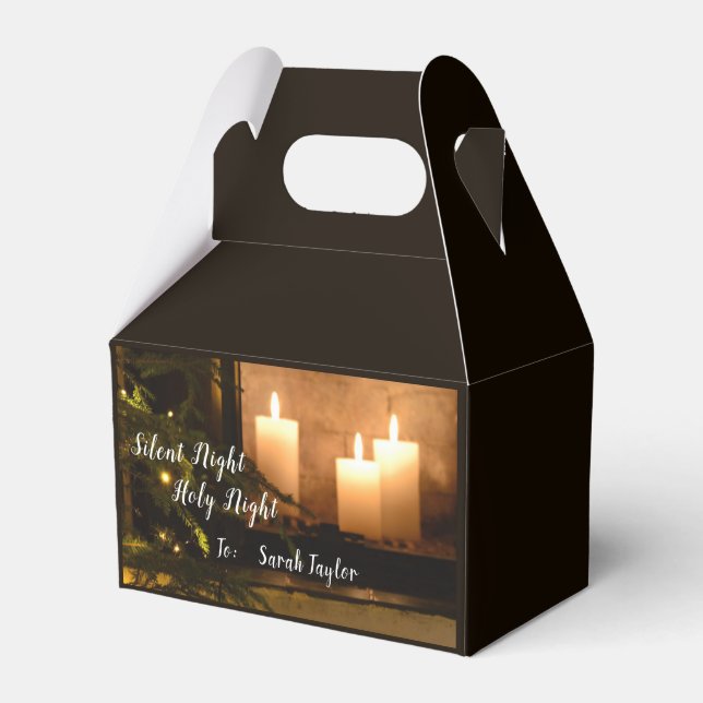 "Silent Night Holy Night" Beloved Christmas Carol Favor Box (Front Side)