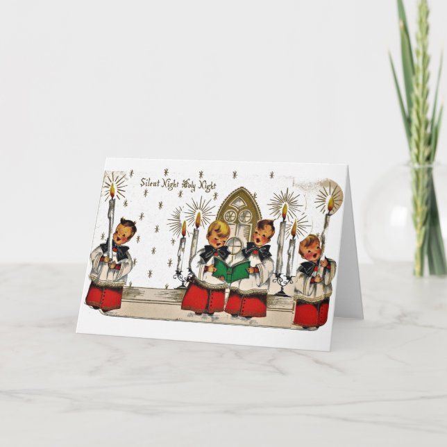 Silent Night Holy Night - Choir Boys Holiday Card (Front)