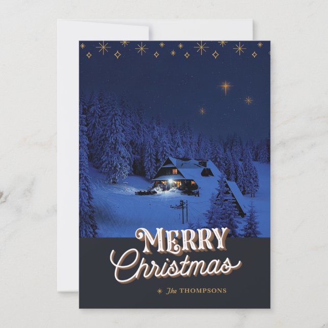 Silent Night, Holy Night  Christmas Photo Card (Front)