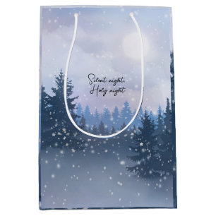 Silent Night Holy Night Magic Winter Illustration Medium Gift Bag