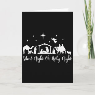 Silent Night Holy Night Nativity Scene Religious C Card