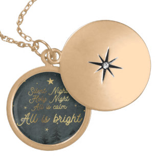 Silent night, Holy Night Round Necklace