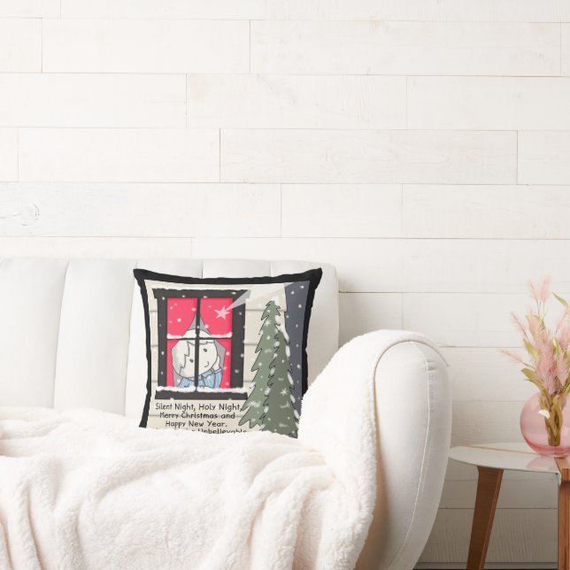 Silent Night, Holy Night Throw Pillow (Couch)