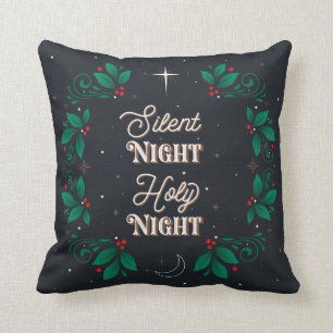 Silent Night, Holy Night Throw Pillow