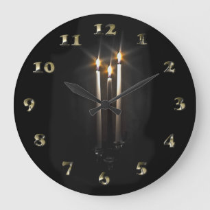 Silent Night Holy Night Trinity Candle Large Clock