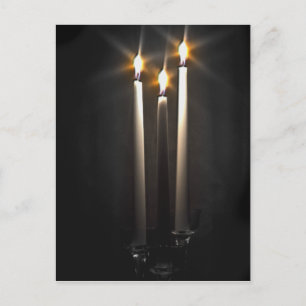 Silent Night Holy Night Trinity Candle Postcard