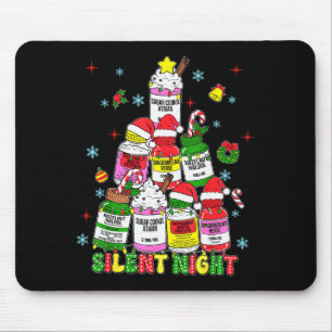 Silent Night Icu Nurse Christmas Funny Merry Chris Mouse Pad