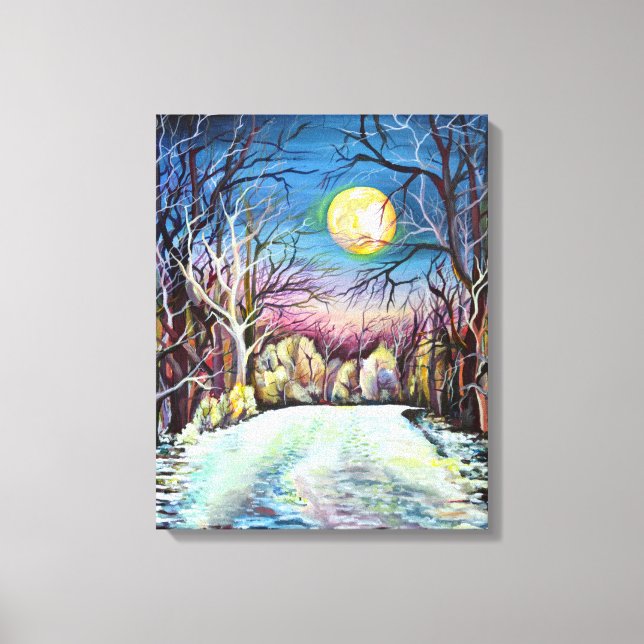 Silent Night in Sweden Canvas Print (Front)
