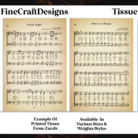 Silent Night & Manager Sheet Music DU9F Decoupage