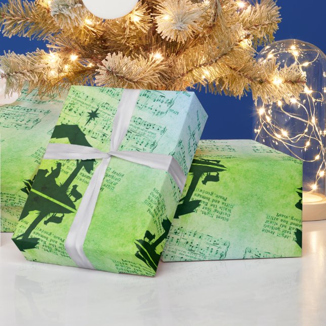 Silent Night Music Christmas Wrapping Paper (Holidays)