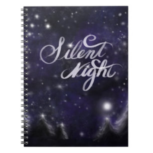 Silent Night - romantic Holiday snow scene Notebook