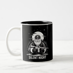 Silent Night Santa Christmas Military Veteran Two-Tone Coffee Mug