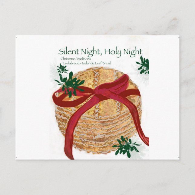 Silent Night Sweet Traditions Holiday Postcard (Front)