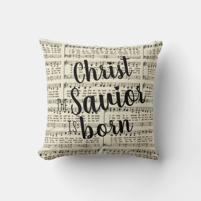 Silent Night Throw Pillow (Front)